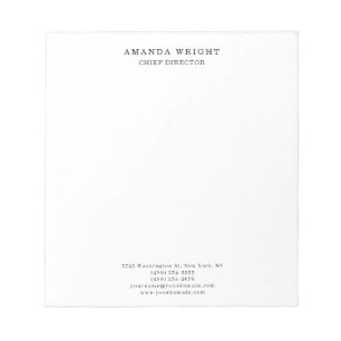 Bloc-note Classique Plain Attrayant Élégant Entreprise