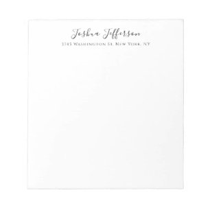Bloc-note Classique Professionnel Créatif Uni Noir Blanc