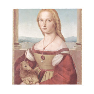 Bloc-note Classique Raphael Lady et Unicorn