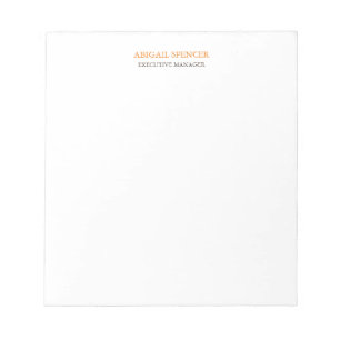 Bloc-note Classique Simple Clean Professionnel