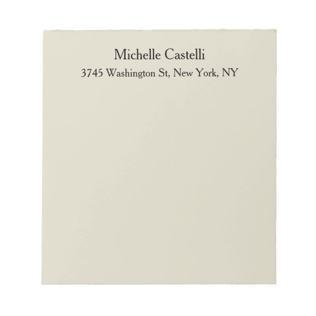 Bloc-note Classique Unique Professionnel Simple (Devant)