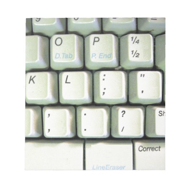 Bloc-note Clavier de machine à écrire (Devant)