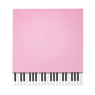 Bloc-note Clavier de piano Joli rose 5,5x6