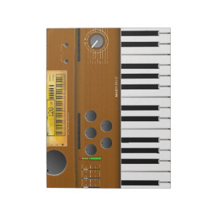 Bloc-note clavier électronique cartoon