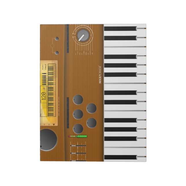 Bloc-note clavier électronique cartoon (Tourné)