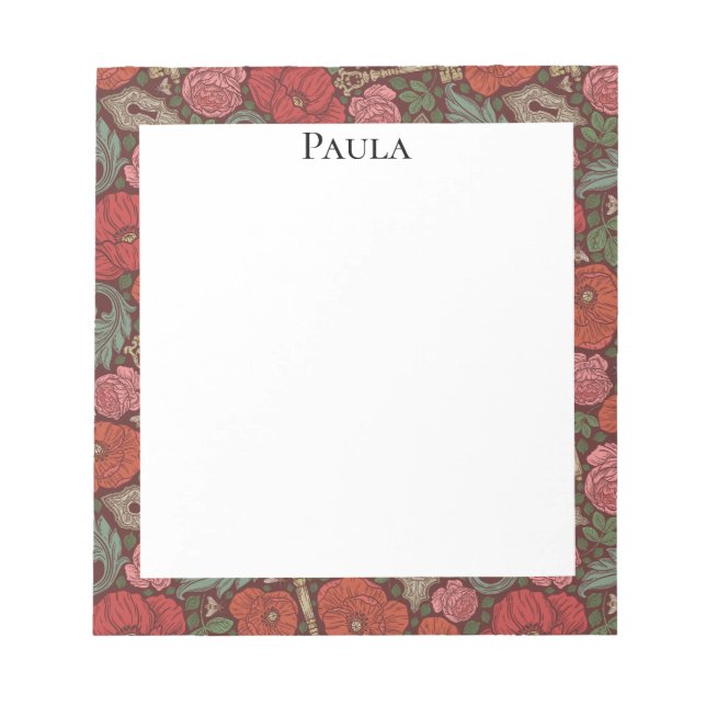 Bloc-note Clé de serrure ancienne steampunk victorienne coqu (Devant)