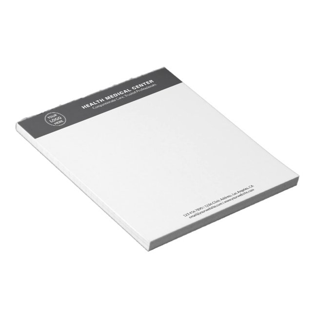 Bloc-note Clinique de soins médicaux Gray Professionnel (Incliné)
