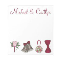 Cloches Personnalisées Fleurs Mariage Favor Notepa