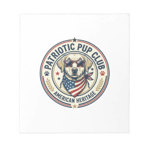 Bloc-note Club de Chiens Patriotiques Vêtements de Race de C