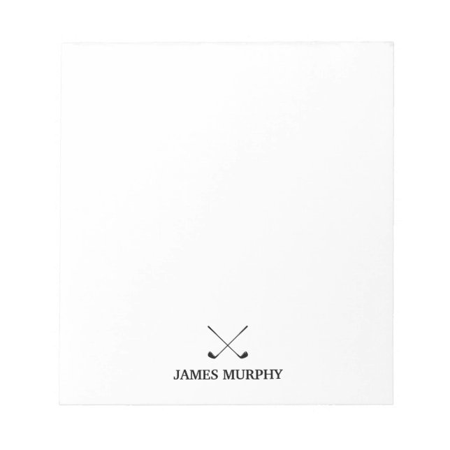 Bloc-note Club de golf de Nom Personnalisé (Devant)