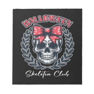 Bloc-note Club de squelettes d'Halloween
