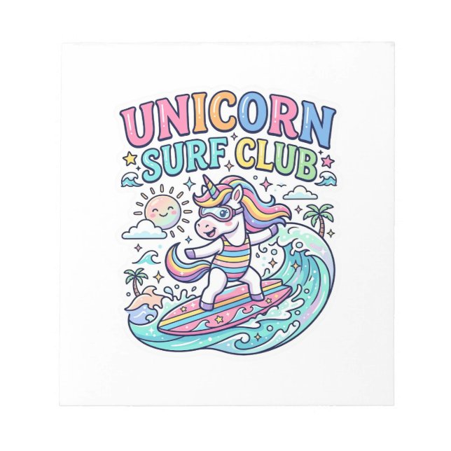 Bloc-note Club de surf Licorne (Devant)