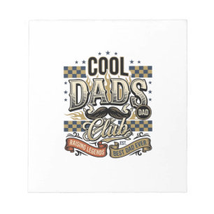 Bloc-note Club des papas cool T-shirt vintage pour papa Desi