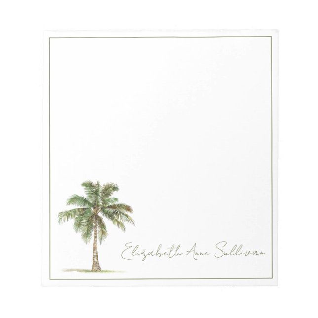 Bloc-note Coastal Palm Tree Personalized (Devant)