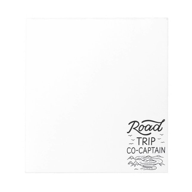 Bloc-note Cocapitaine de road trip I - Navigateur de camping (Devant)