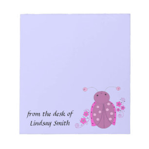 Bloc-note Coccinelle rose et violette fantaisiste