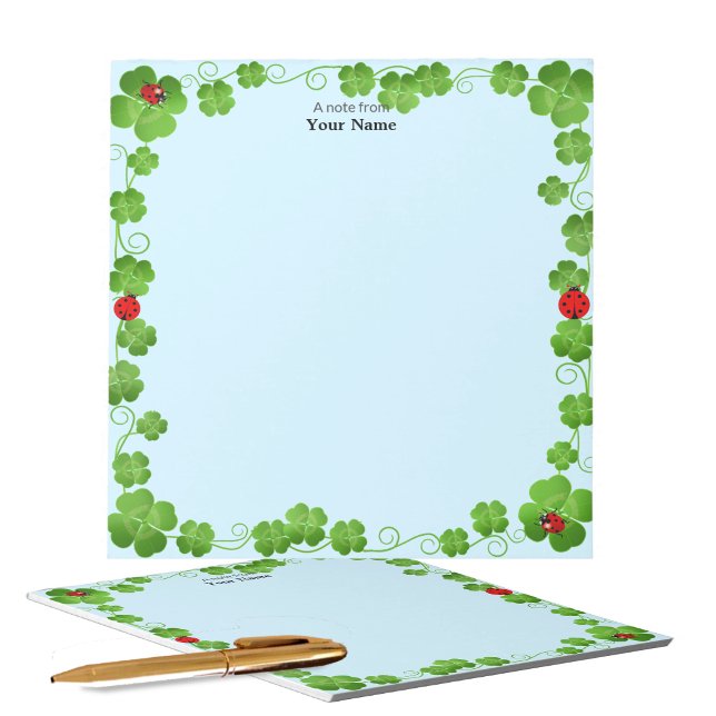 Bloc-note Coccinelles et trèfles à quatre feuilles Simple (Créateur téléchargé)