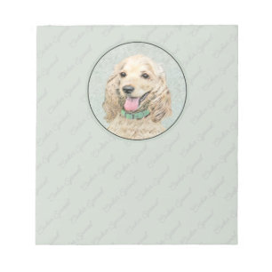 Bloc-note Cocker Spaniel Buff Peinture - Art Chien original