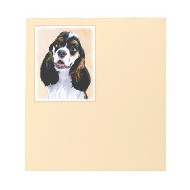 Bloc-note Cocker Spaniel (Parti) Peinture - Art Chien origin (Devant)