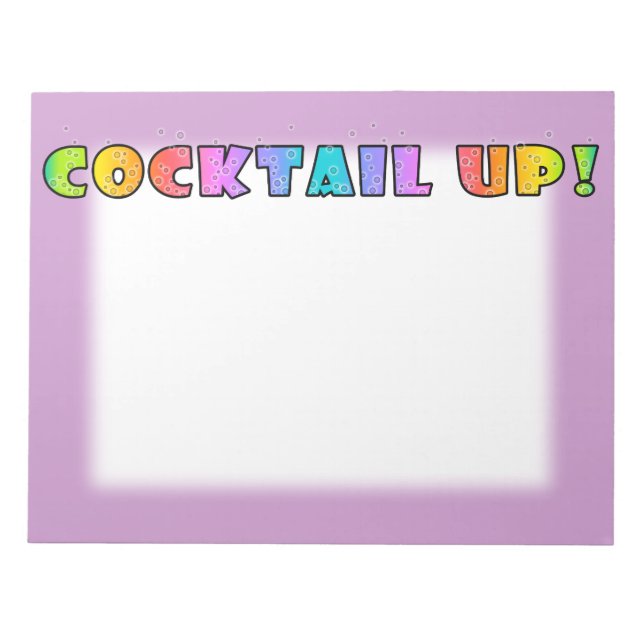 BLOC-NOTE COCKTAIL UP ! GRAND NOTEPAD (Devant)