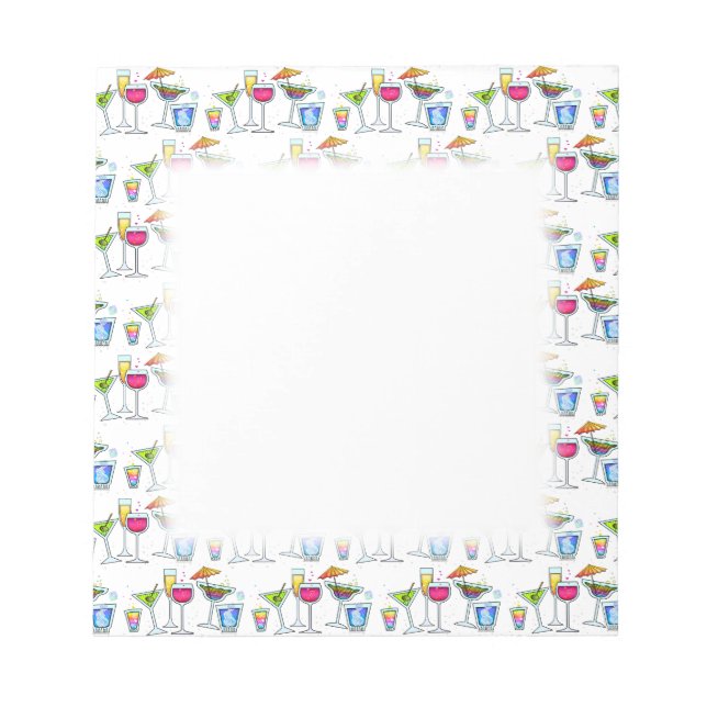 BLOC-NOTE COCKTAILS HAUT VERRE NOTEPAD (Devant)