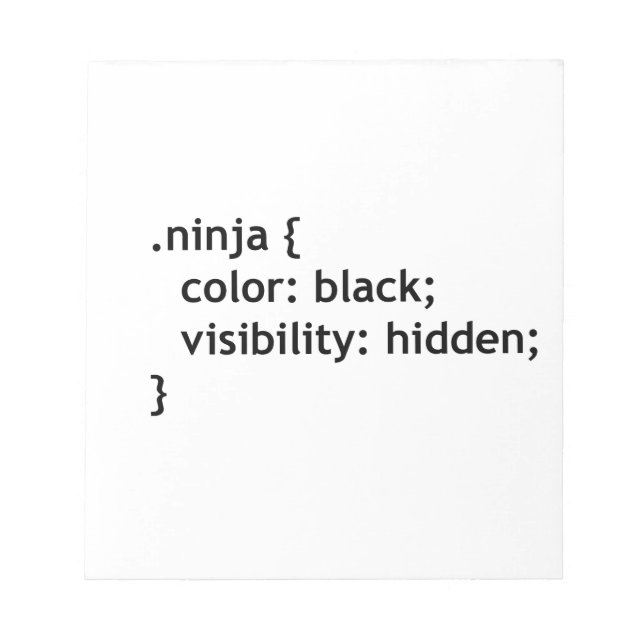 Bloc-note code ninja, script (Devant)