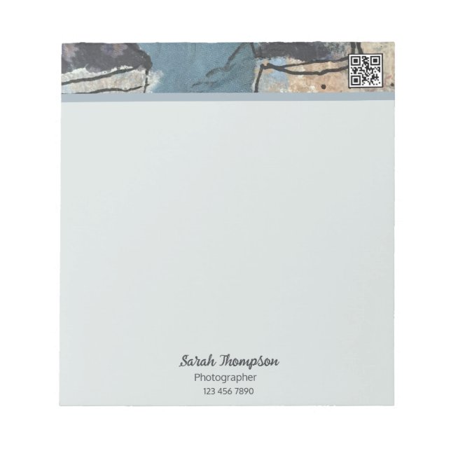 Bloc-note Code QR gris gris gris gris gris Abstrait (Devant)