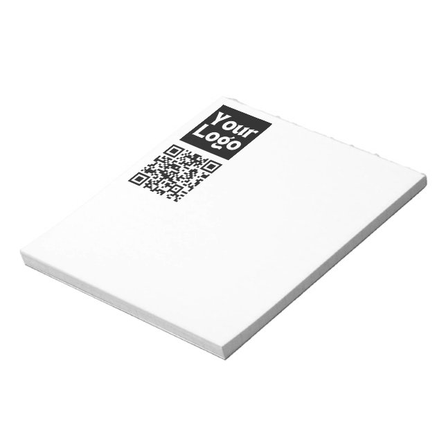 Bloc-note Code QR modifiable et logo ou image de votre entre (Tourné)