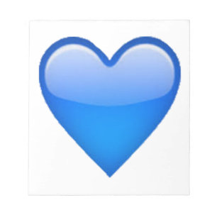 Bloc-note Coeur bleu - Emoji