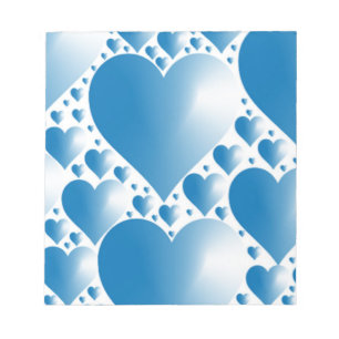 BLOC-NOTE COEUR BLEUE