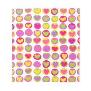 Bloc-note Coeur coloré mignon Pastel Valentine Love Motif