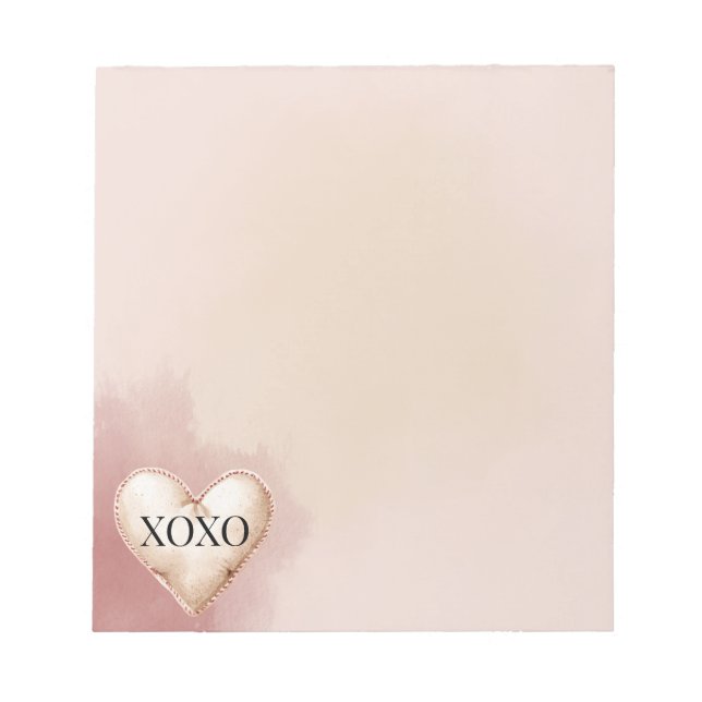 Bloc-note Cœur de crème rouge XOXO (Devant)