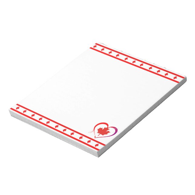 Bloc-note Coeur du Canada (Tourné)