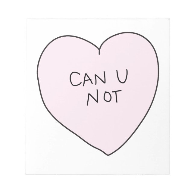 Bloc-note Coeur Sassy : Ne peut-on pas (Devant)