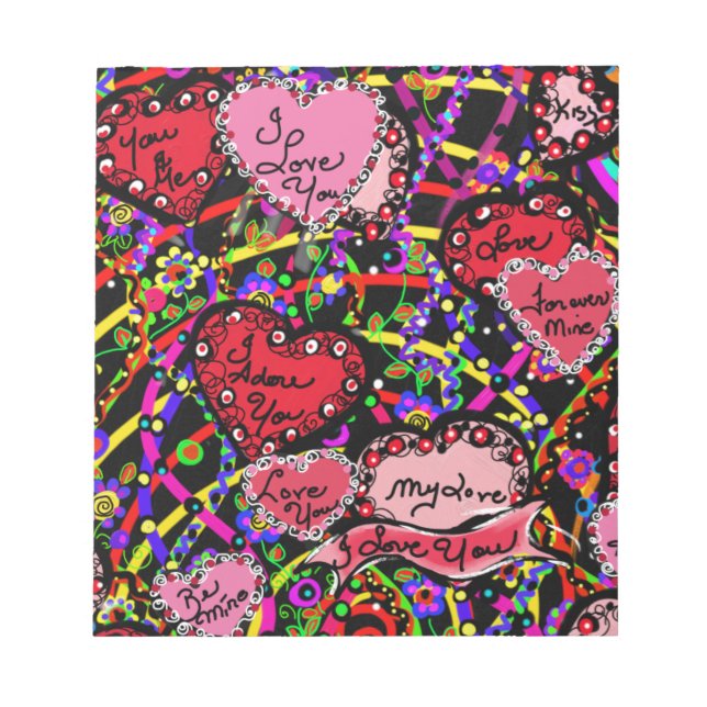 Bloc-note Cœurs d'amour (Devant)