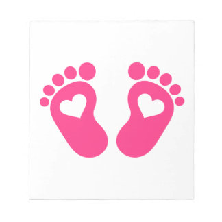 Bloc-note Coeurs de pieds de bébé