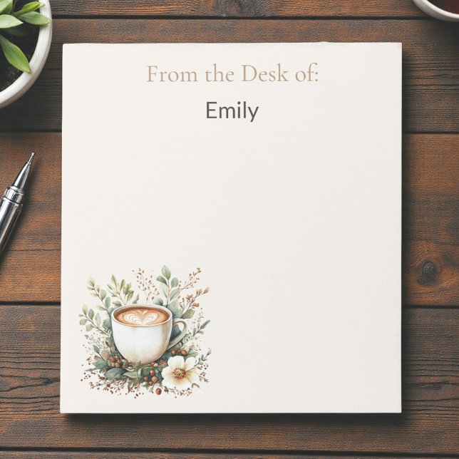 Bloc-note Coffee and Floral (Créateur téléchargé)