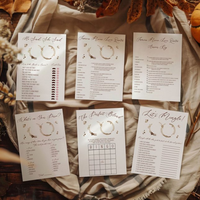 Bloc-note Coffee Themed What's in Your Purse Shower Game (Créateur téléchargé)