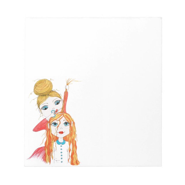 Bloc-note Coiffeuse coupe de cheveux (Devant)