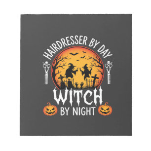 Bloc-note Coiffeuse Halloween le Jour Sorcière la Nuit