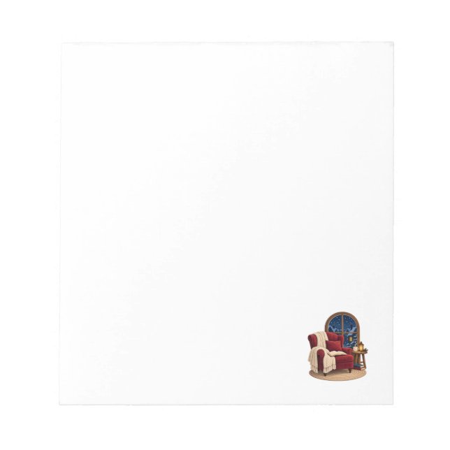 Bloc-note Coin lecture cosy d'hiver (Devant)