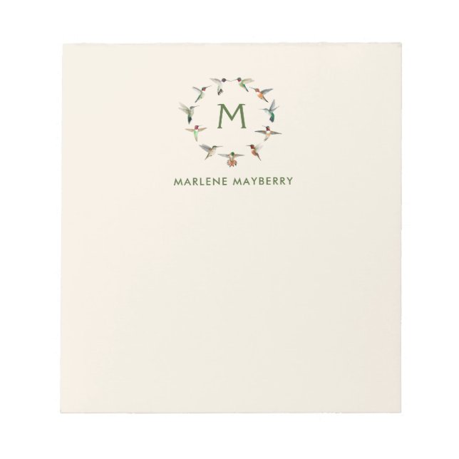 Bloc-note Colibri personnalisé (Devant)