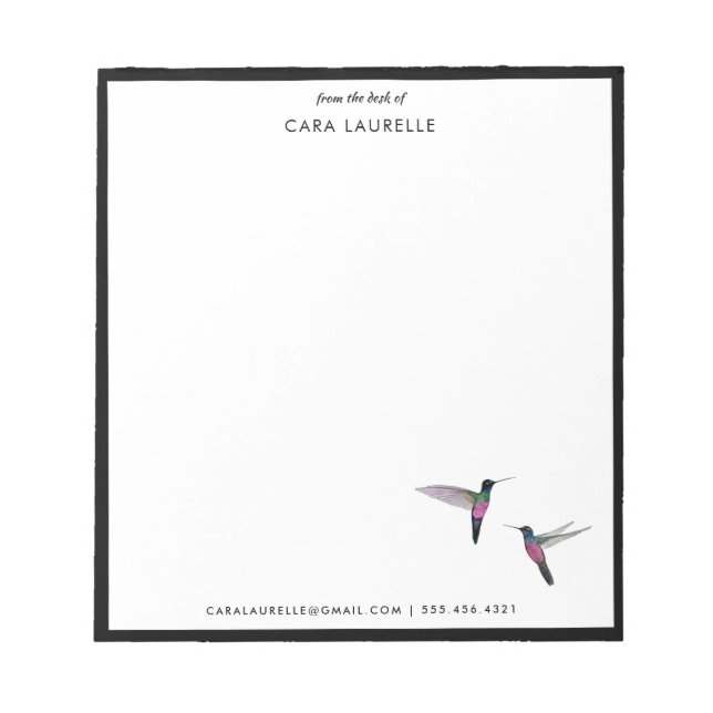Bloc-note Colibri personnalisé  (Devant)
