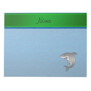 Bloc-note Colle nommée personnalisée de requin géométriq
