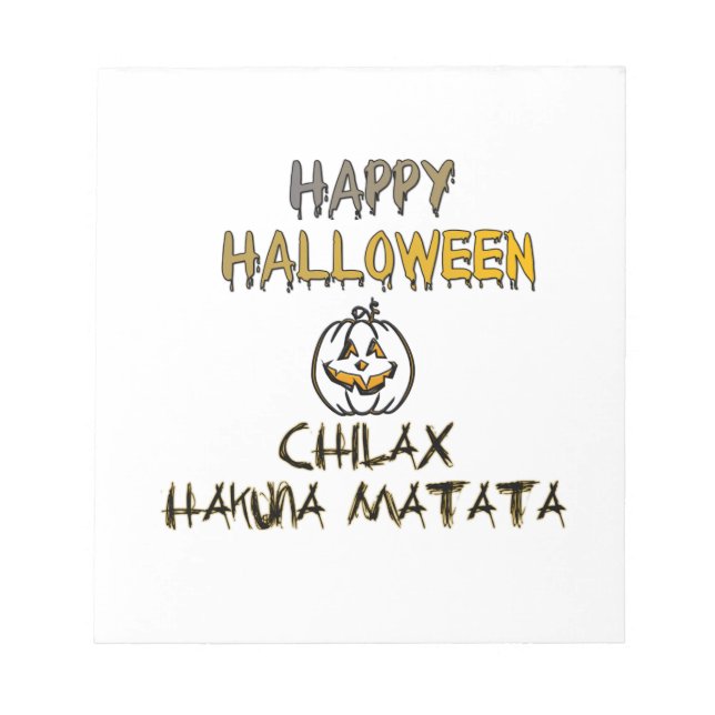 Bloc-note Collection Chill et Relaxe Joy Halloween (Devant)