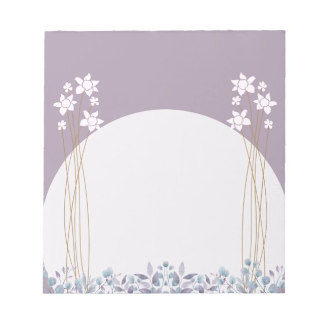 Bloc-note Collection de notes en fleur minimale (Devant)