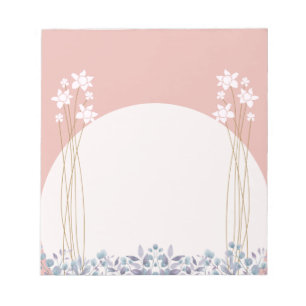 Bloc-note Collection de notes en fleur minimale