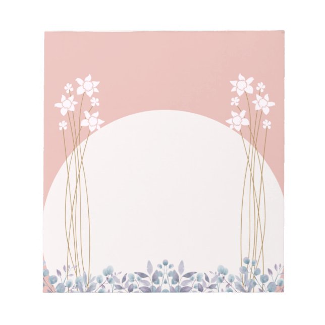 Bloc-note Collection de notes en fleur minimale (Devant)