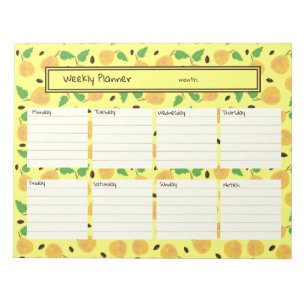 Bloc-note Collection Poires Dorées Planificateur Jaune Clair