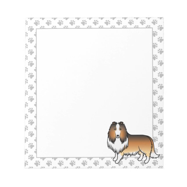 Bloc-note Colley Rough Sable Chien de Dessin Animé Mignon &  (Devant)